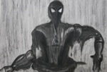 Spiderman Charcoal Drawing